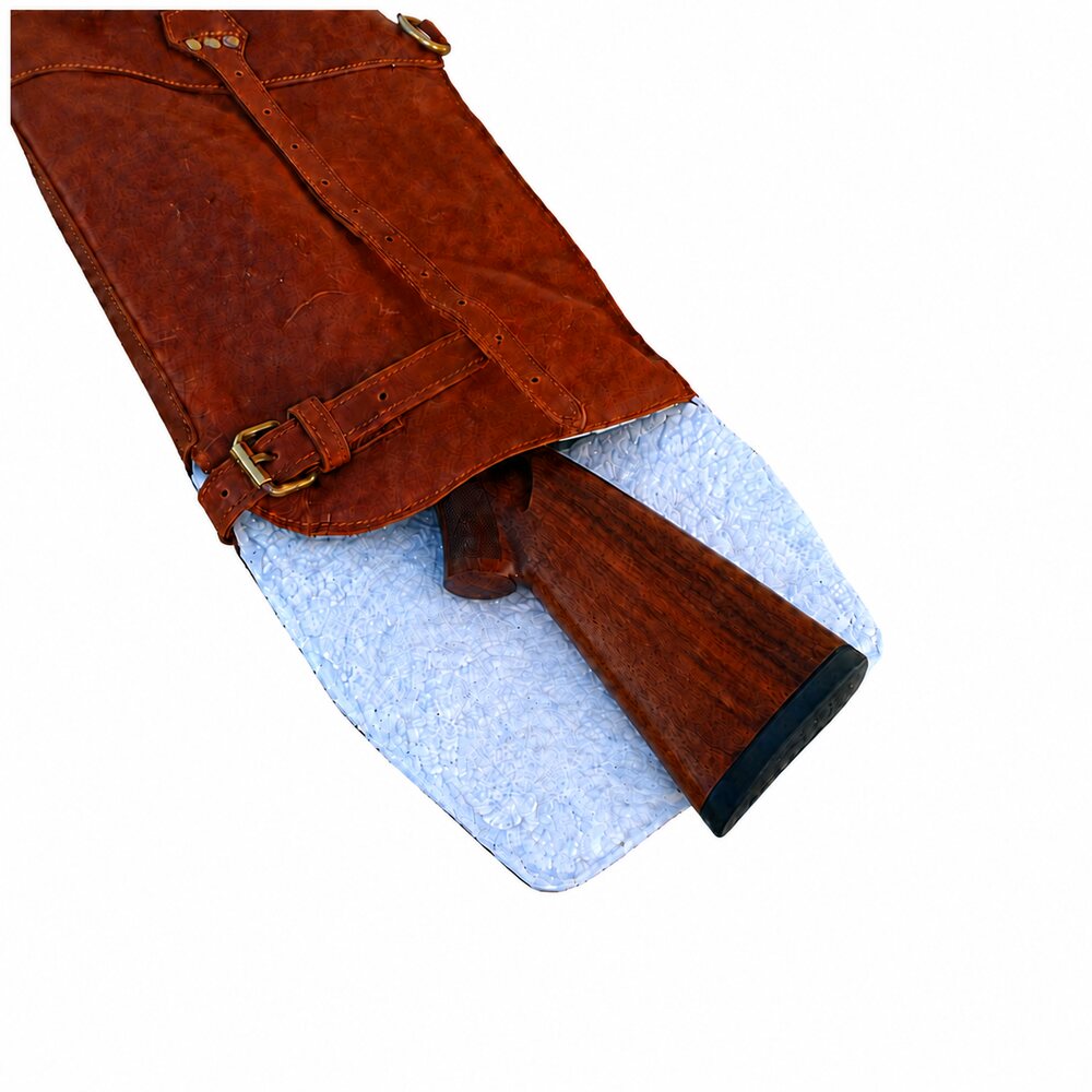7201-trapper-1(1) Kožené puzdro na pušku Trapper z hnedej hovädzej kože s veľkou kapsou