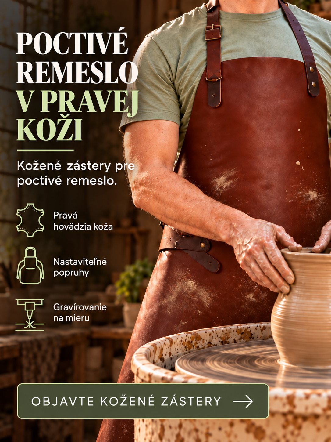 Kožené zástery pre poctivé remeslo – objavte celú ponuku